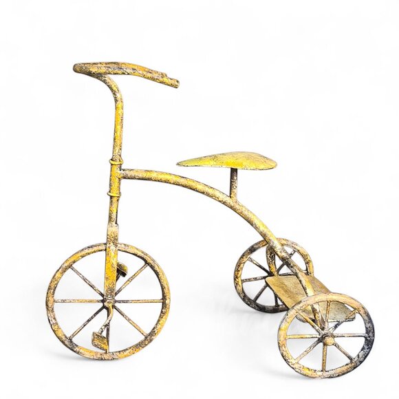 Antique Inspired Distressed Metal Tabletop Toy Trike - Picture 2 of 7